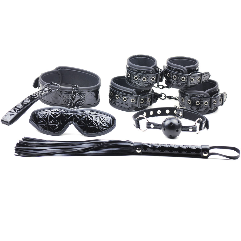 Set Bondage Kit 6 Piese Negru Guilty Toys, #1, Erotic24.ro