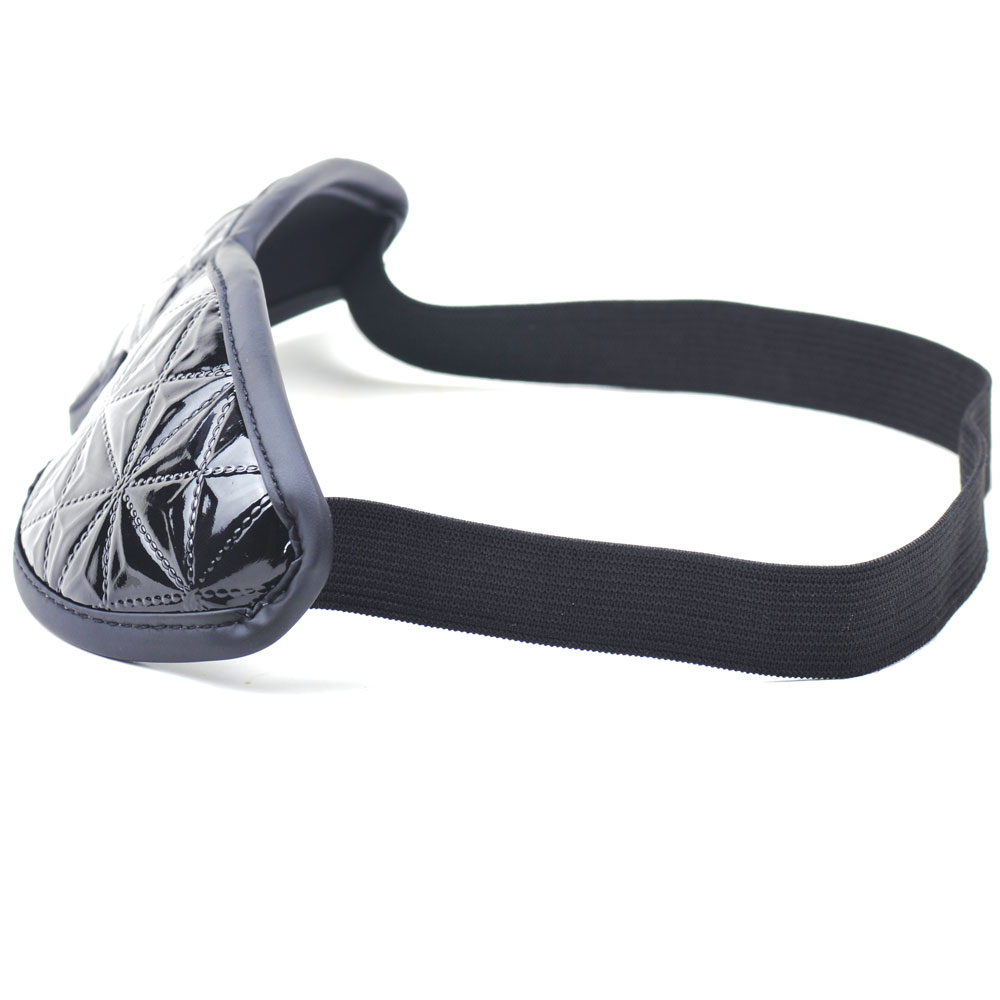 Masca Fetish Embosata Neagra Guilty Toys, Nr. 3, Erotic24.ro