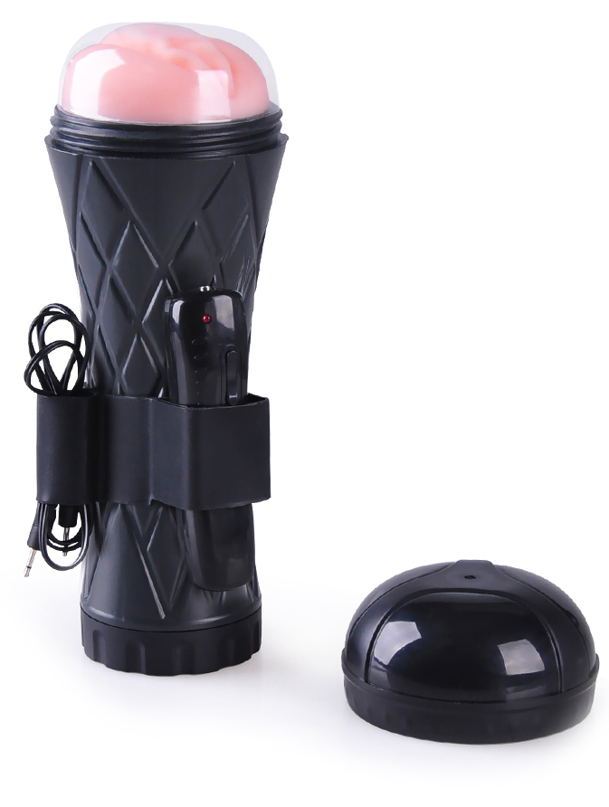 Masturbator cu Vibratii Passion Cup Pocket Pussy, TPE, Natural, 23.5 cm, #2, Erotic24.ro