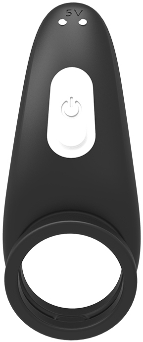 Inel Dublu pentru Penis 9 Moduri Vibratii Silicon USB Negru Passion Labs, Nr. 2, Erotic24.ro