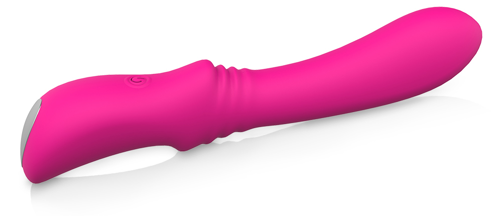 Vibrator Clasic Lust, 9 Moduri Vibratii, Silicon, USB, 18.2 cm, Roz, Mokko Toys, #4, Erotic24.ro