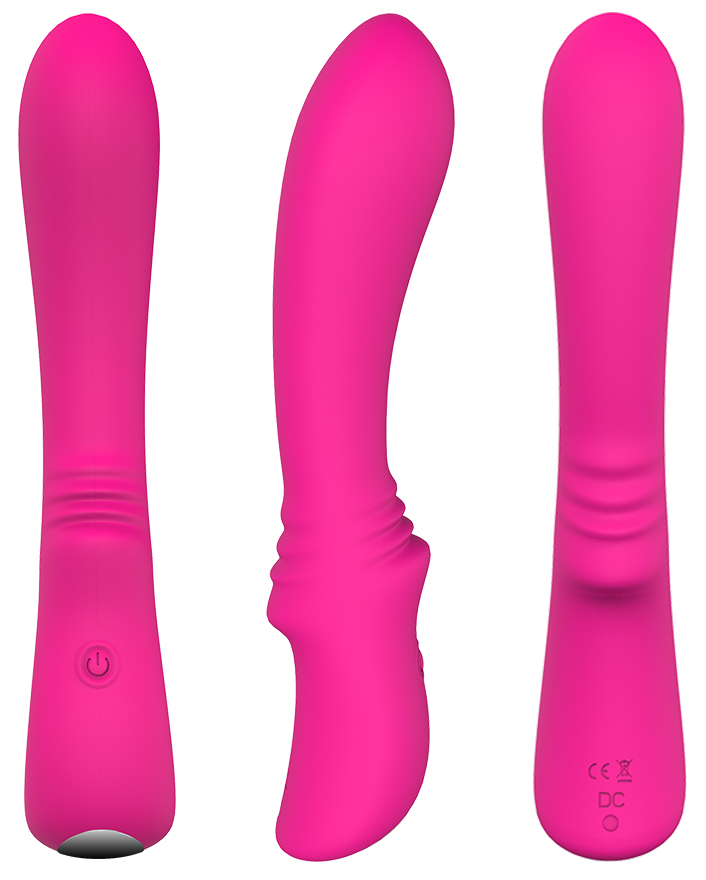 Vibrator Clasic Lust, 9 Moduri Vibratii, Silicon, USB, 18.2 cm, Roz, Mokko Toys, #5, Erotic24.ro