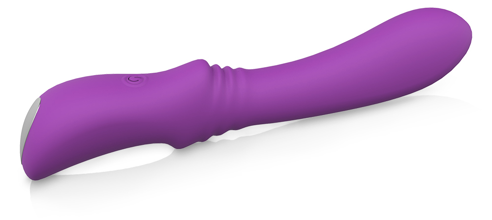 Vibrator Clasic Lust, 9 Moduri Vibratii, Silicon, USB, 18.2 cm, Mov, Mokko Toys, #4, Erotic24.ro