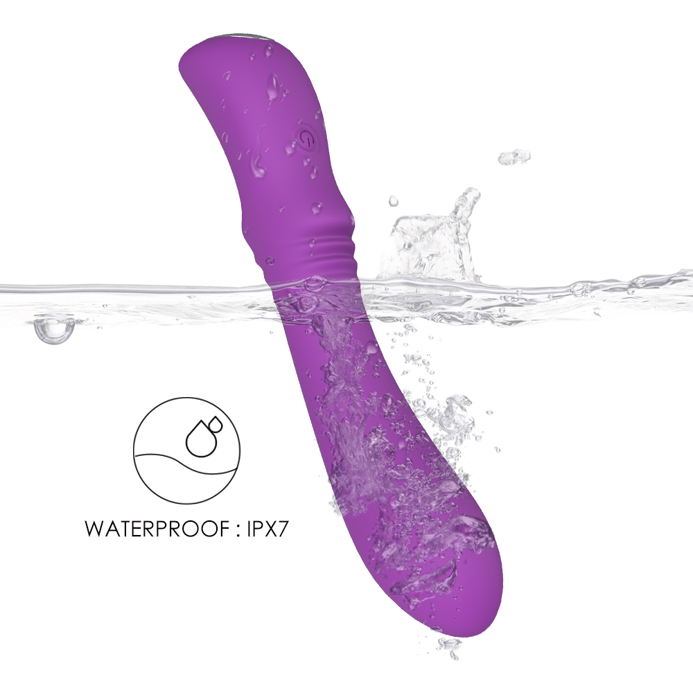 Vibrator Clasic Lust, 9 Moduri Vibratii, Silicon, USB, 18.2 cm, Mov, Mokko Toys, #10, Erotic24.ro