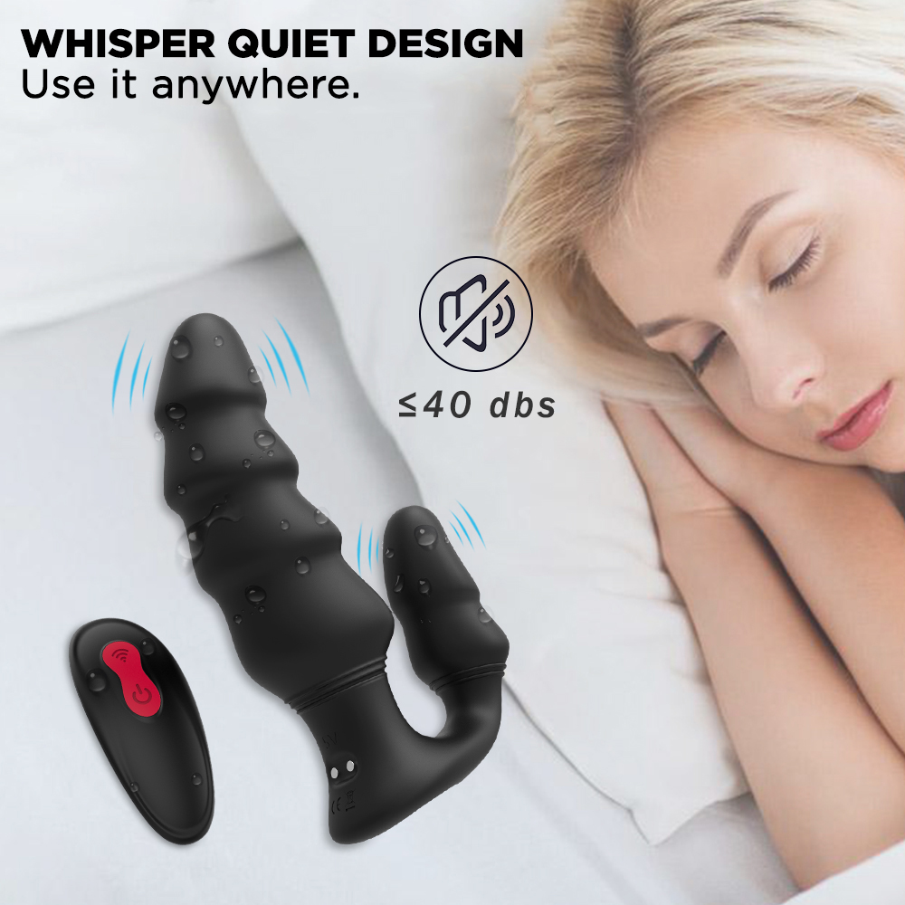 Vibrator Dublu Flint, Remote Control, 9 Moduri Vibratii, USB, Negru, 12.9 cm, Passion Labs, Nr. 6, Erotic24.ro