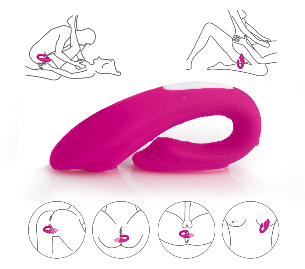 Vibrator Couple's Fun Remote Control Silicon USB 9 Functii Vibratii Roz Mokko Toys, #9, Erotic24.ro