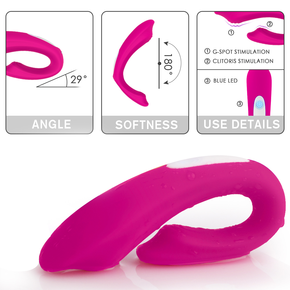 Vibrator Couple's Fun Remote Control Silicon USB 9 Functii Vibratii Roz Mokko Toys, #10, Erotic24.ro