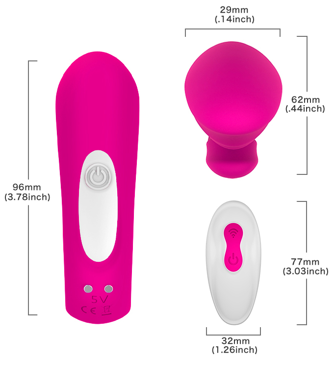 Vibrator Couple's Fun Remote Control Silicon USB 9 Functii Vibratii Roz Mokko Toys, #11, Erotic24.ro