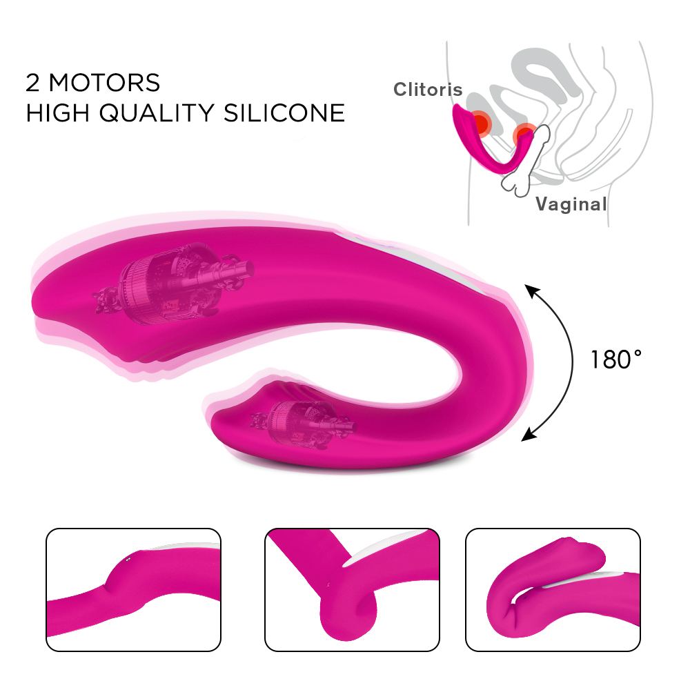 Vibrator Couple's Fun Remote Control Silicon USB 9 Functii Vibratii Roz Mokko Toys, #12, Erotic24.ro