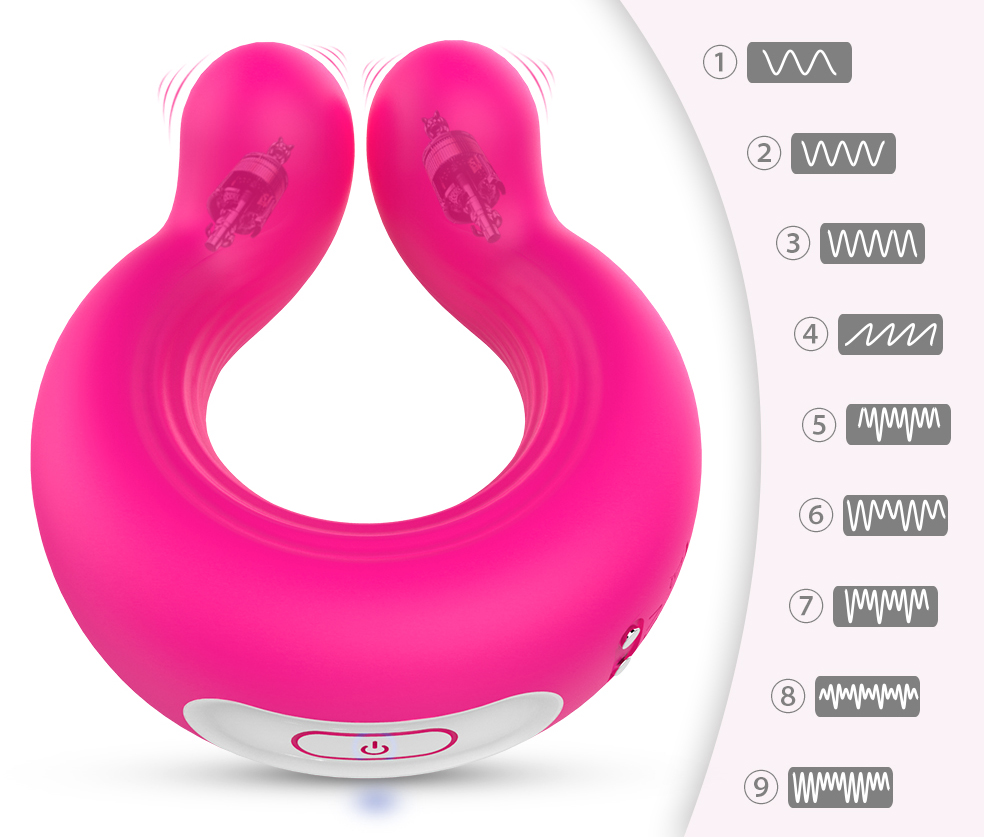 Stimulator Adonis, 9 Moduri Vibratii, Remote Control, Silicon, USB, Roz, Passion Labs, Nr. 10, Erotic24.ro