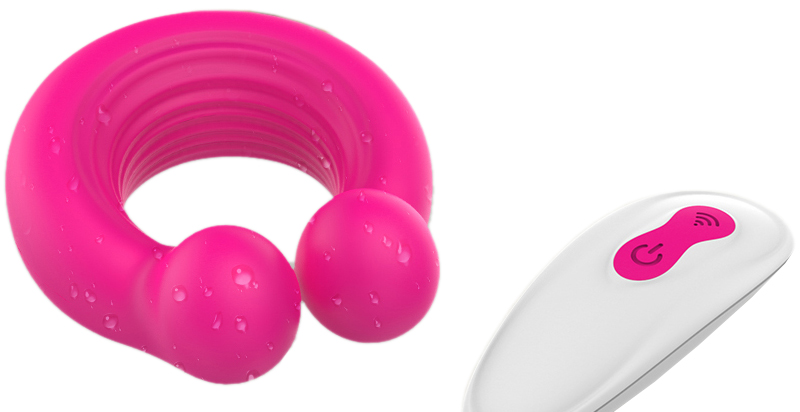 Stimulator Adonis, 9 Moduri Vibratii, Remote Control, Silicon, USB, Roz, Passion Labs, Nr. 2, Erotic24.ro