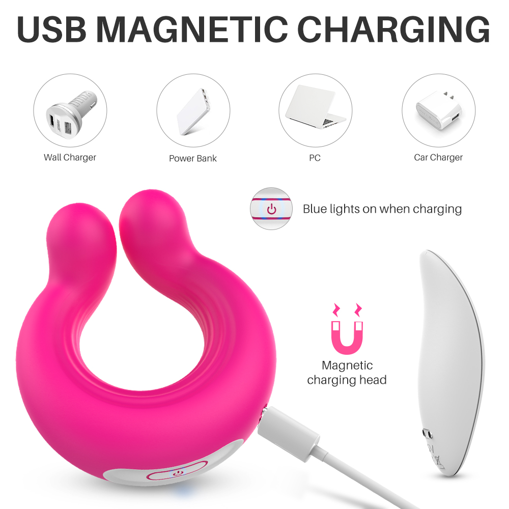 Stimulator Adonis, 9 Moduri Vibratii, Remote Control, Silicon, USB, Roz, Passion Labs, Nr. 6, Erotic24.ro