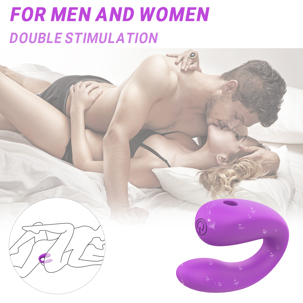 Vibrator Cuplu Otello, Silicon, Mov, 6.8 cm, Passion Labs, Nr. 7, Erotic24.ro