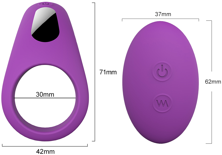 Inel Stimulator Himan Remote Control Silicon USB Mov Passion Labs, #2, Erotic24.ro