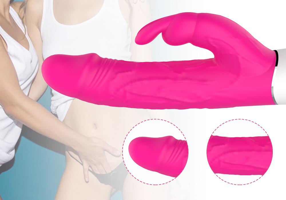 Vibrator Rabbit Radi Flexibil Silicon USB 21.3 cm Roz Guilty Toys, #7, Erotic24.ro