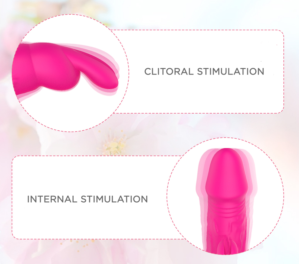 Vibrator Rabbit Radi Flexibil Silicon USB 21.3 cm Roz Guilty Toys, #10, Erotic24.ro