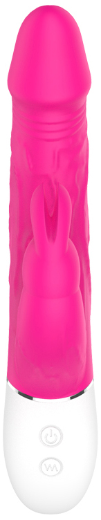 Vibrator Rabbit Radi Flexibil Silicon USB 21.3 cm Roz Guilty Toys, #2, Erotic24.ro