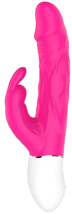 Vibrator Rabbit Radi Flexibil Silicon USB 21.3 cm Roz Guilty Toys, #1, Erotic24.ro