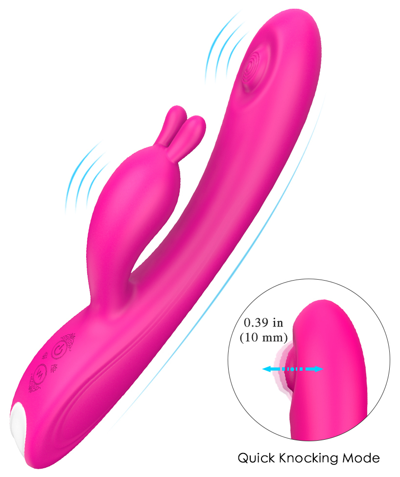 Vibrator Rabbit Candy 9 Intensitati Pulsatoare 23.1 cm USB Mov Mokko Toys, Nr. 12, Erotic24.ro