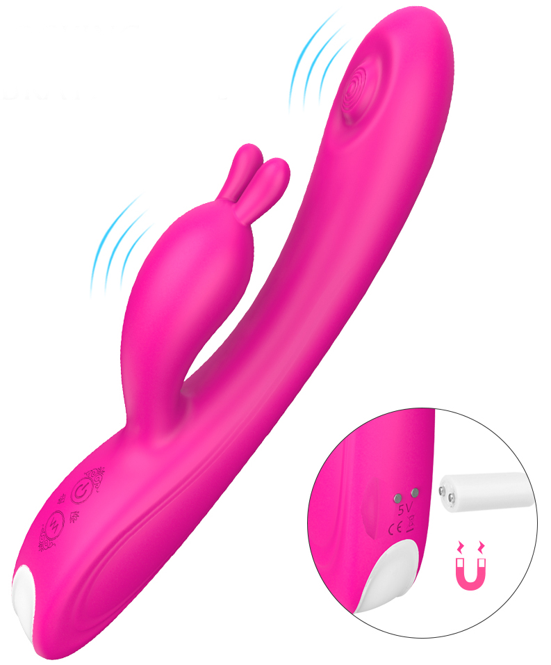 Vibrator Rabbit Candy 9 Intensitati Pulsatoare 23.1 cm USB Mov Mokko Toys, Nr. 3, Erotic24.ro