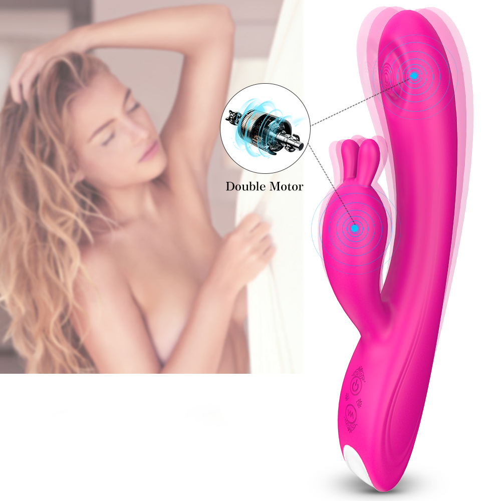 Vibrator Rabbit Candy 9 Intensitati Pulsatoare 23.1 cm USB Mov Mokko Toys, Nr. 6, Erotic24.ro