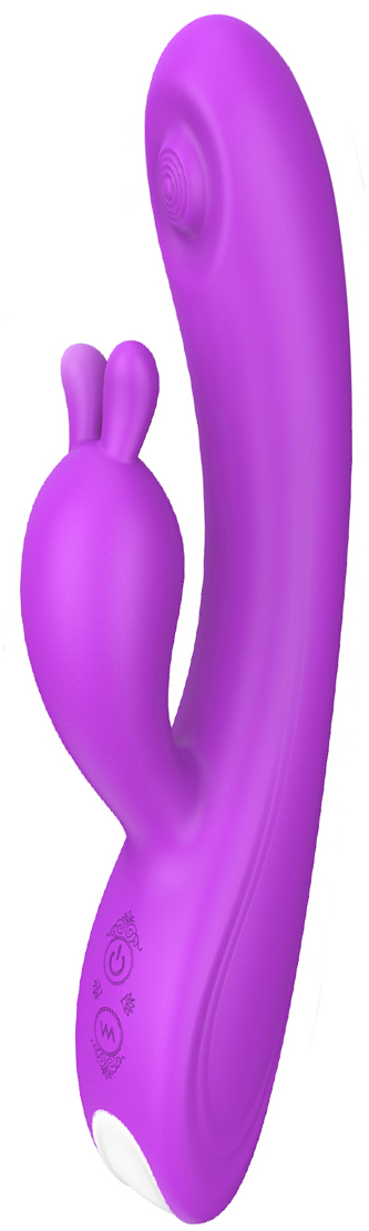 Vibrator Rabbit Candy 9 Intensitati Pulsatoare  USB 23.1 cm USB Mov Mokko Toys, #1, Erotic24.ro