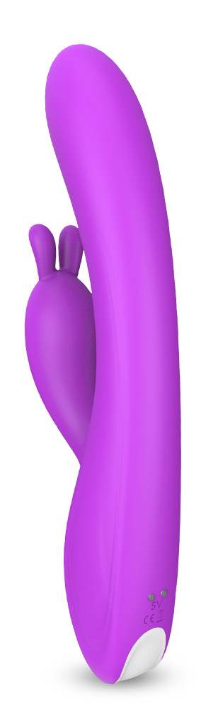 Vibrator Rabbit Candy 9 Intensitati Pulsatoare  USB 23.1 cm USB Mov Mokko Toys, #2, Erotic24.ro