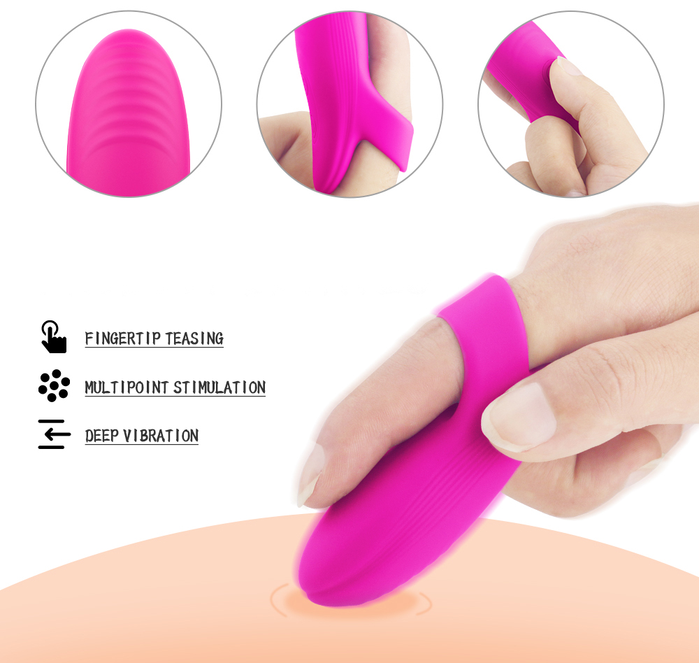 Vibrator pentru Deget Dory 9 Moduri Vibratii Silicon USB Roz Passion Labs, #6, Erotic24.ro