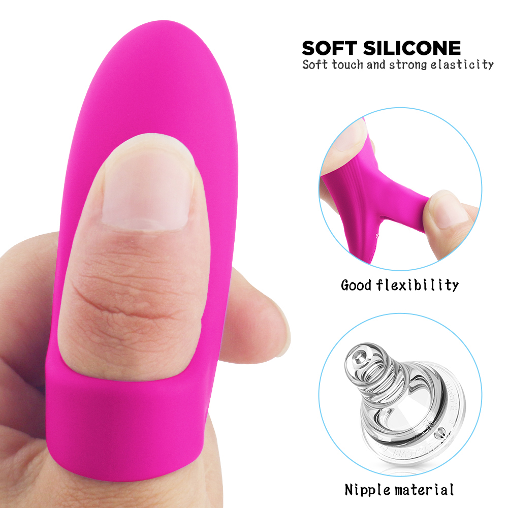 Vibrator pentru Deget Dory 9 Moduri Vibratii Silicon USB Roz Passion Labs, #8, Erotic24.ro