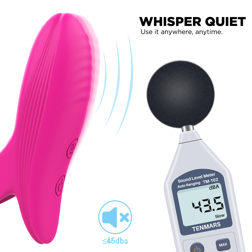 Vibrator pentru Deget Dory 9 Moduri Vibratii Silicon USB Roz Passion Labs, #10, Erotic24.ro