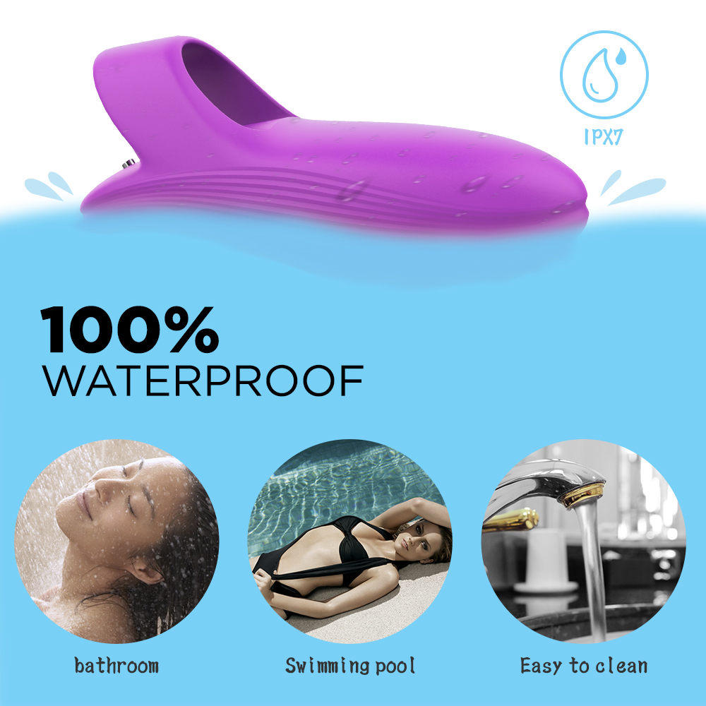 Vibrator pentru Deget Dory 9 Moduri Vibratii Silicon USB Mov Passion Labs, #9, Erotic24.ro