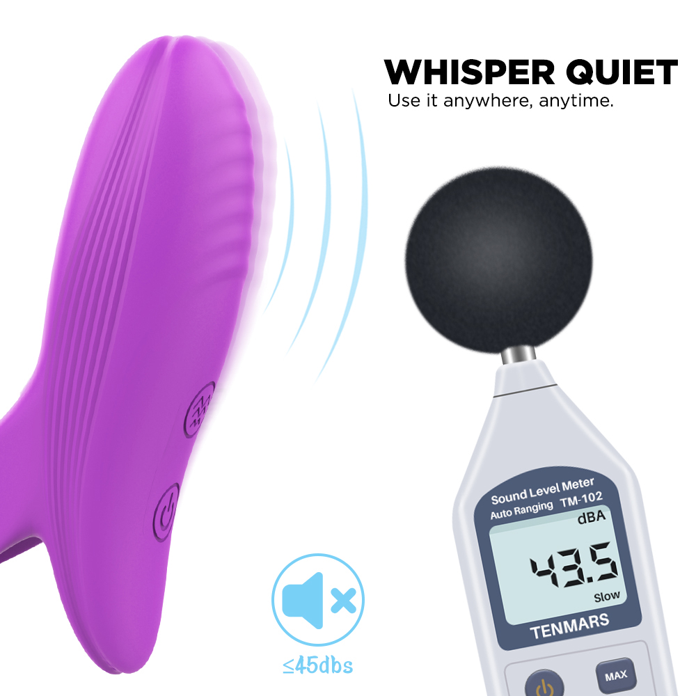 Vibrator pentru Deget Dory 9 Moduri Vibratii Silicon USB Mov Passion Labs, #10, Erotic24.ro