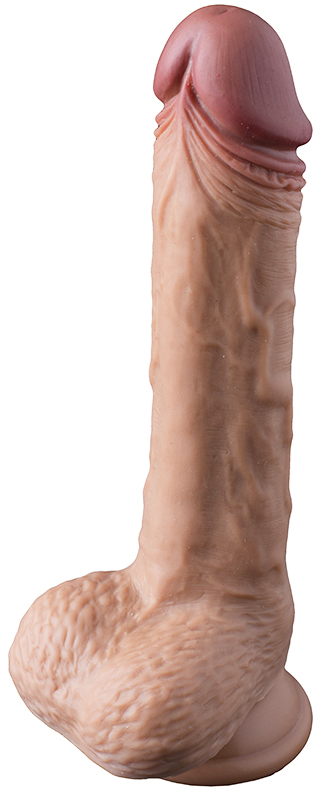 Dildo Realist Kathleen Silicon Lichid Strat Dublu Maro 22 cm Passion Labs