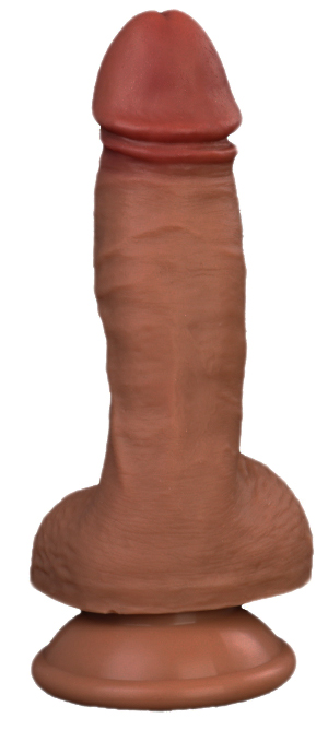 Dildo Realist Silicon Lichid Judith Strat Dublu Natural 21 cm Guilty Toys, Nr. 3, Erotic24.ro