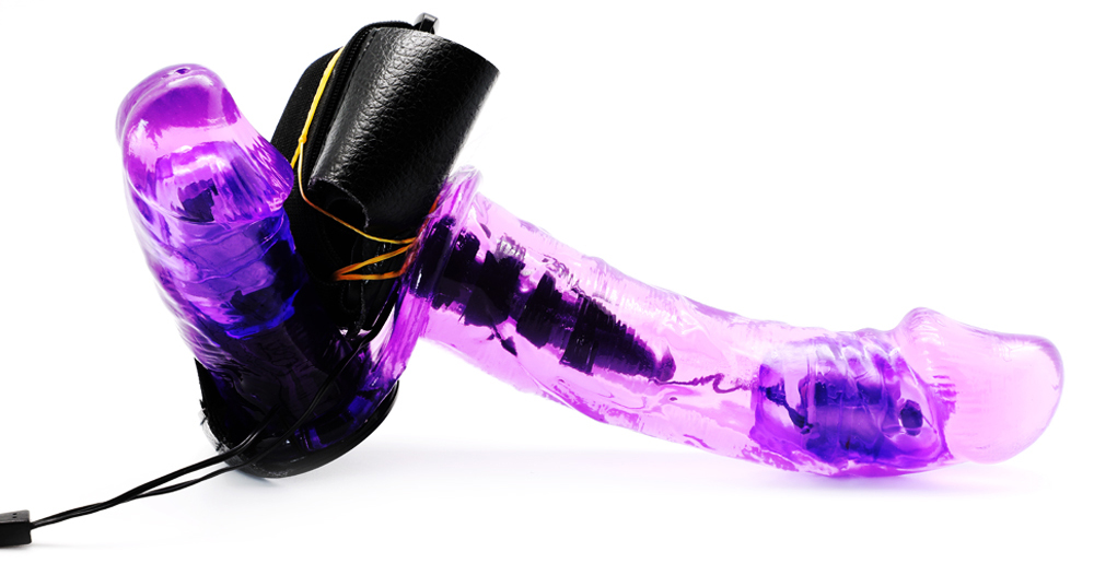 Double Strap-on Vibrator cu Telecomanda Multispeed Mov Mokko Toys, #5, Erotic24.ro