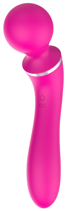 Vibrator Masaj cu 3 Capete Silicon 10 Moduri Vibratii Roz Inchis USB Guilty Toys, #1, Erotic24.ro
