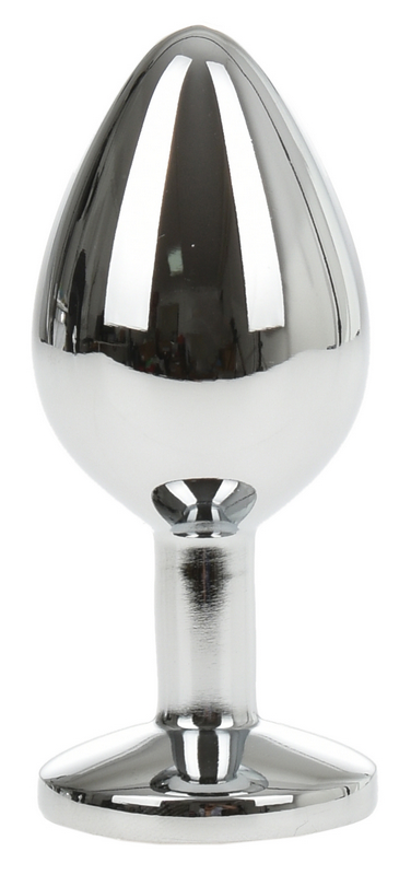 Dop Anal Metallic Buttplug Medium Argintiu/Negru Passion Labs, #2, Erotic24.ro