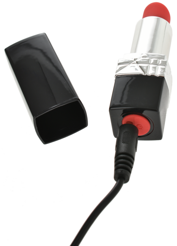 Vibrator Lipstick Tiffany Silver USB 10 Viteze Guilty Toys, #2, Erotic24.ro