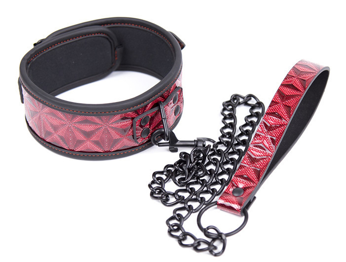 Zgarda si Lesa Bondage Rosu Guilty Toys, #1, Erotic24.ro