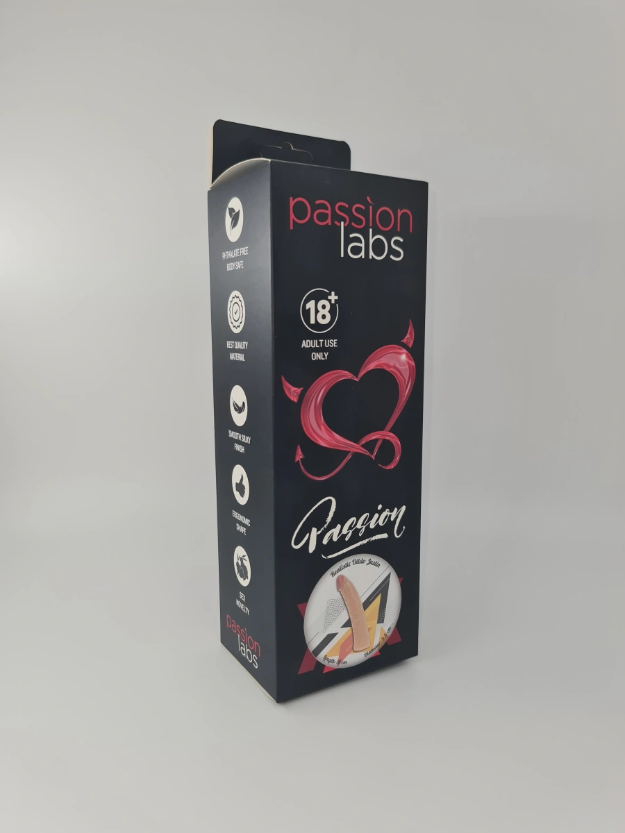 Dildo Realist Natural Justin 18.2 cm Passion Labs, #5, Erotic24.ro