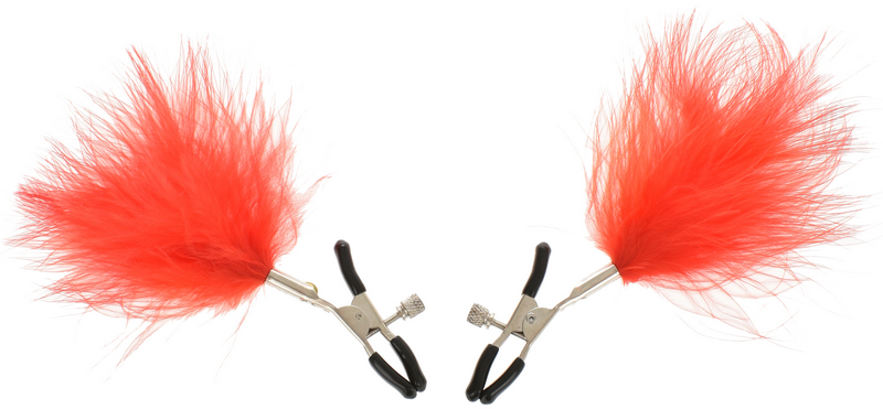 Clame pentru Sfarcuri cu Puf Rosu Guilty Toys, Nr. 2, Erotic24.ro