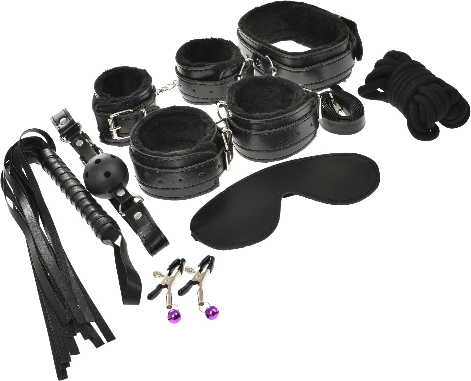 Set BDSM Play Time 8 Piese Negru cu Blanita Guilty Toys, #1, Erotic24.ro