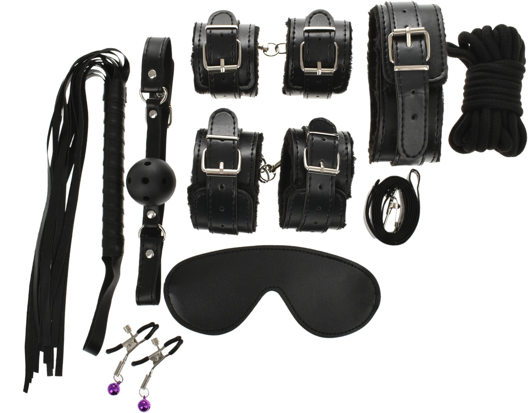 Set BDSM Play Time 8 Piese Negru cu Blanita Guilty Toys, #2, Erotic24.ro
