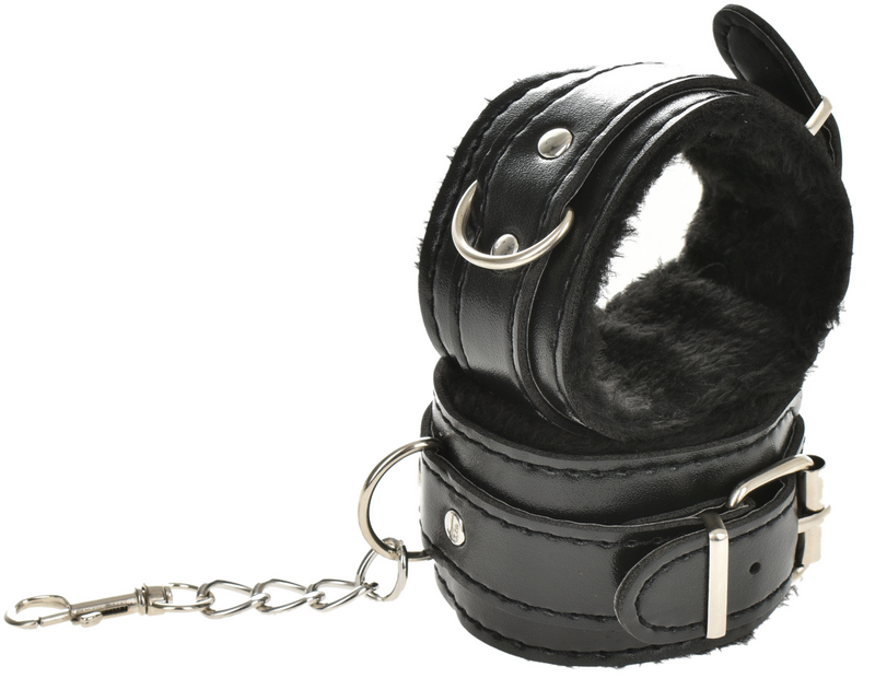 Catuse Maini Sienna cu Blana Artificiala Negre Guilty Toys, #4, Erotic24.ro