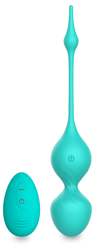 Bile Vaginale Grace Remote Control 10 Moduri Vibratii +3 Viteze Silicon Lichid Verde USB Passion Labs, #2, Erotic24.ro