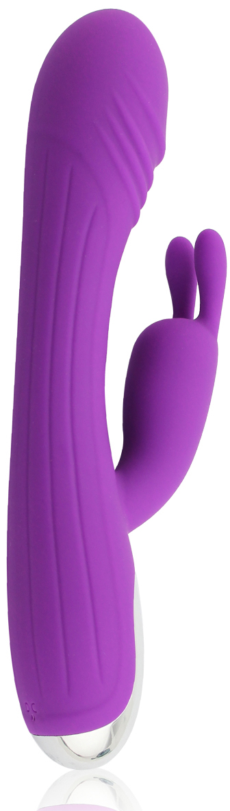 Vibrator Rabbit Levi Silicon USB 7 Moduri Mov 20 cm Passion Labs, #2, Erotic24.ro