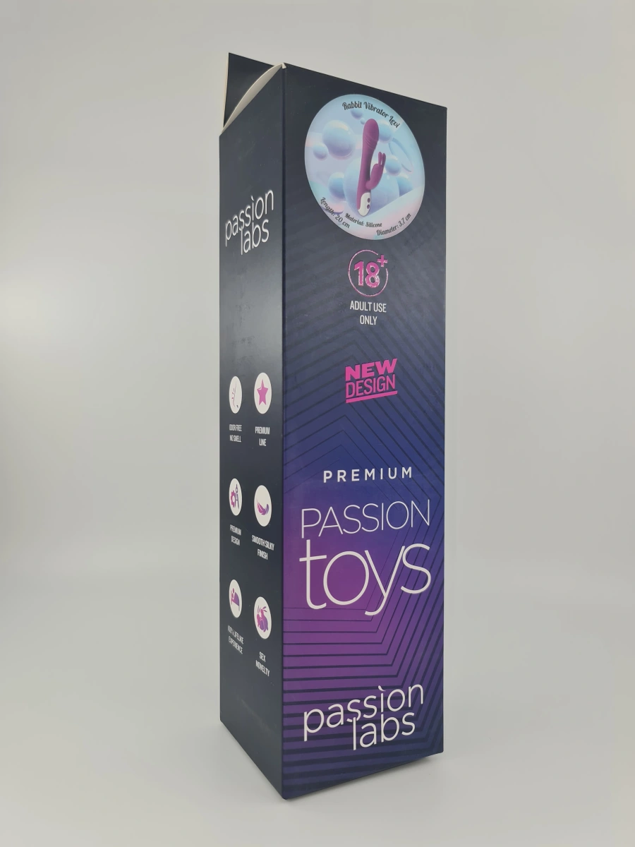 Vibrator Rabbit Levi Silicon USB 7 Moduri Mov 20 cm Passion Labs, #9, Erotic24.ro