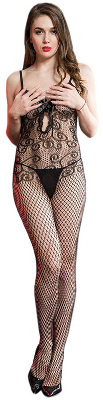 Bodystocking Precious Bow Negru OS