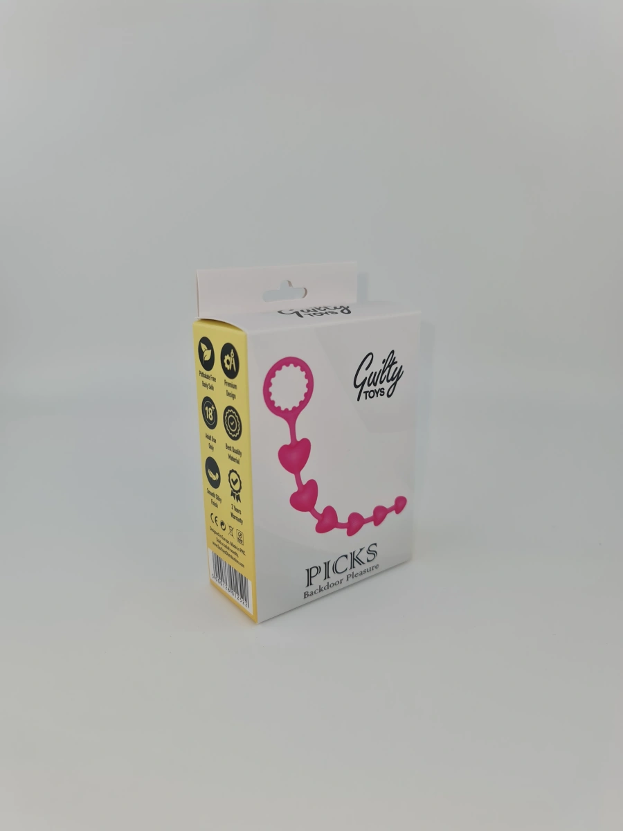 Bile Anale Picks, Silicon, Roz, 23 cm, Mokko Toys, Nr. 9, Erotic24.ro