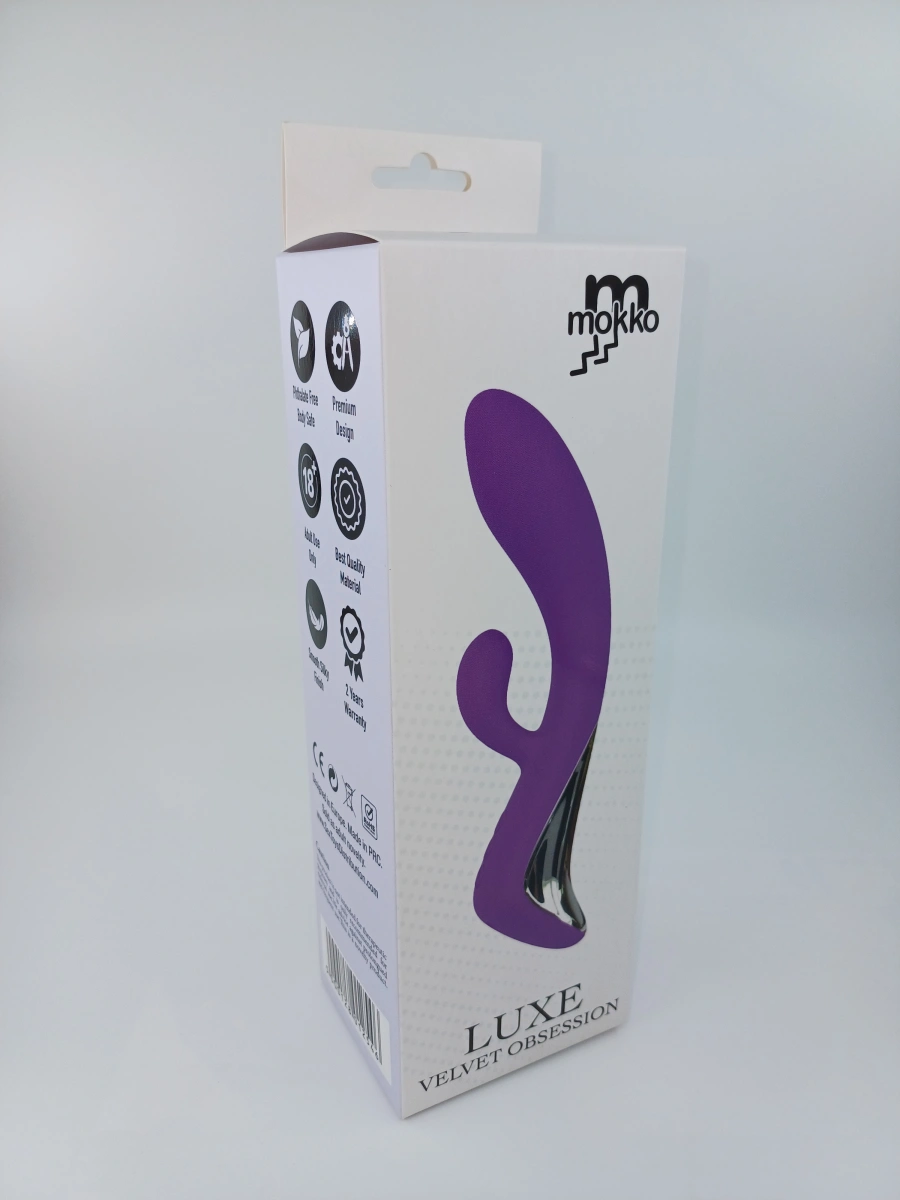 Vibrator Rabbit Luxe Wave&Vibrations, Silicon, Mov, USB, Mokko Toys, #8, Erotic24.ro